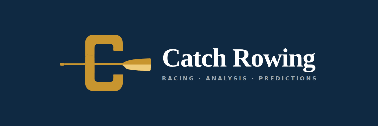 Header image: the mark beside the Catch Rowing wordmark on river navy